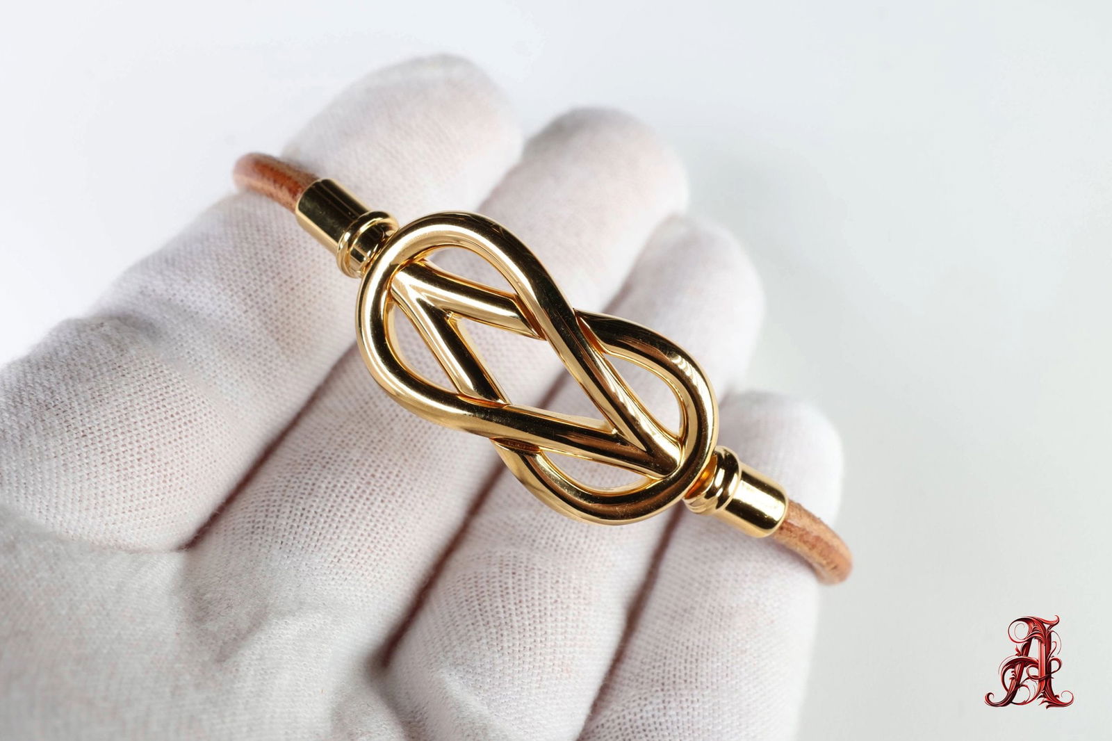 HERMES Hermes Atame Leather Gold Hardware Bracelet (1 of 3)