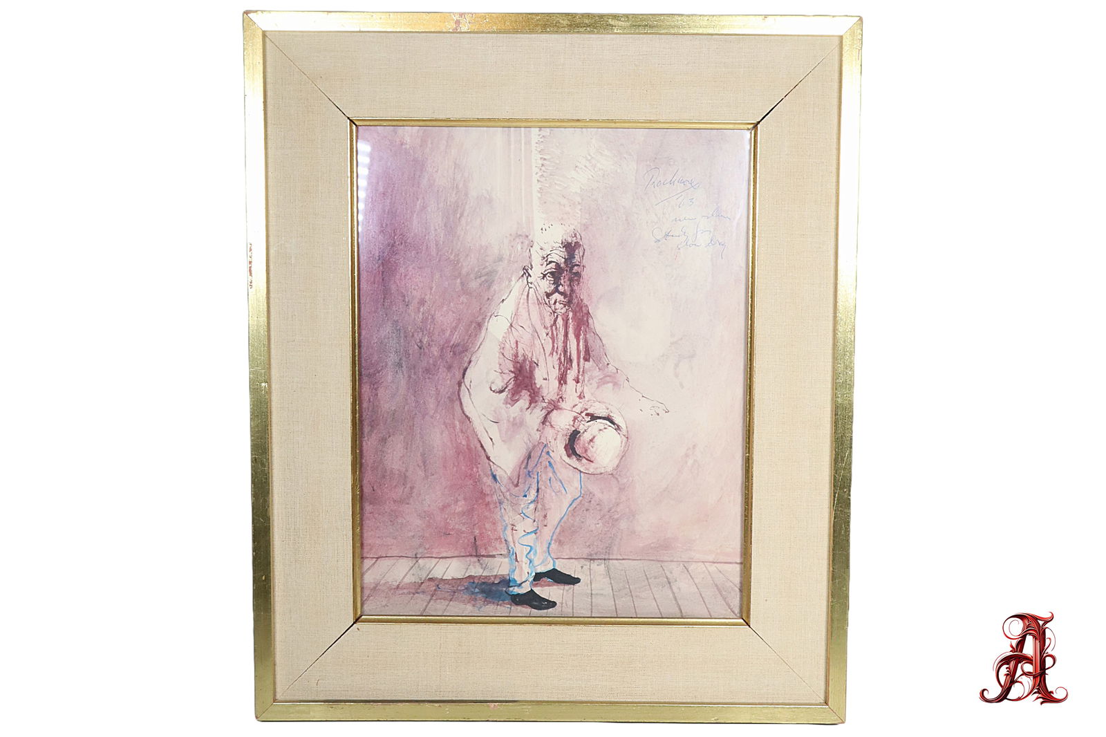 Rockmore 1963 Slow Drag Framed Mix Media Painting (1 of 5)