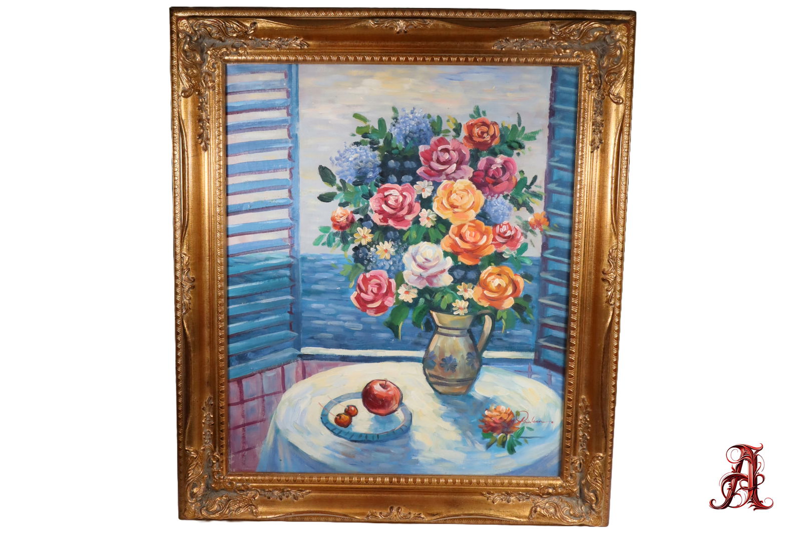 Paulsen Flower Oil Painting On Canvas Framed Wall Decor Art (1 of 3)
