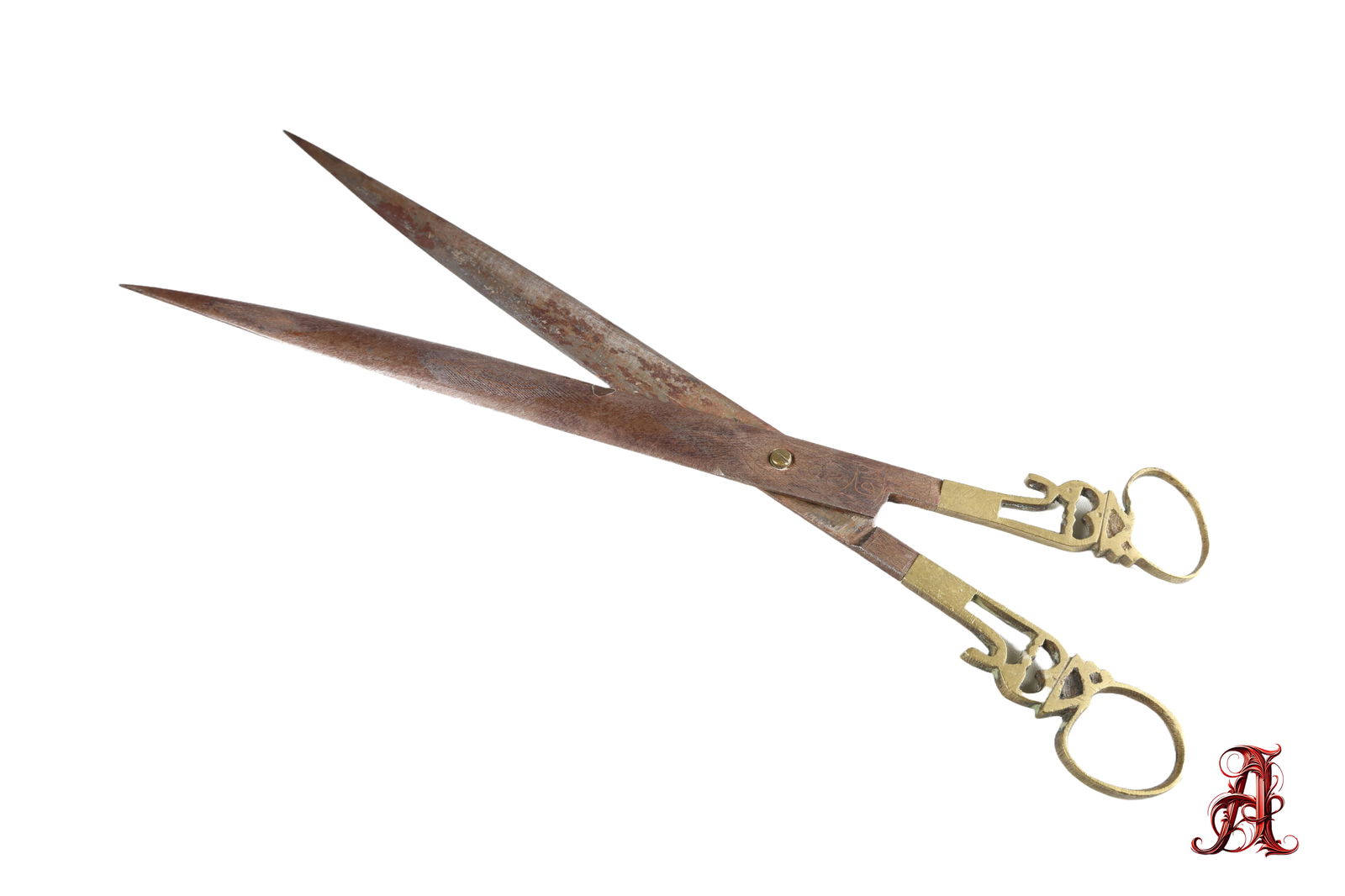 Antique Ottoman Calligraphers Scissors inlay- Unique (1 of 5)