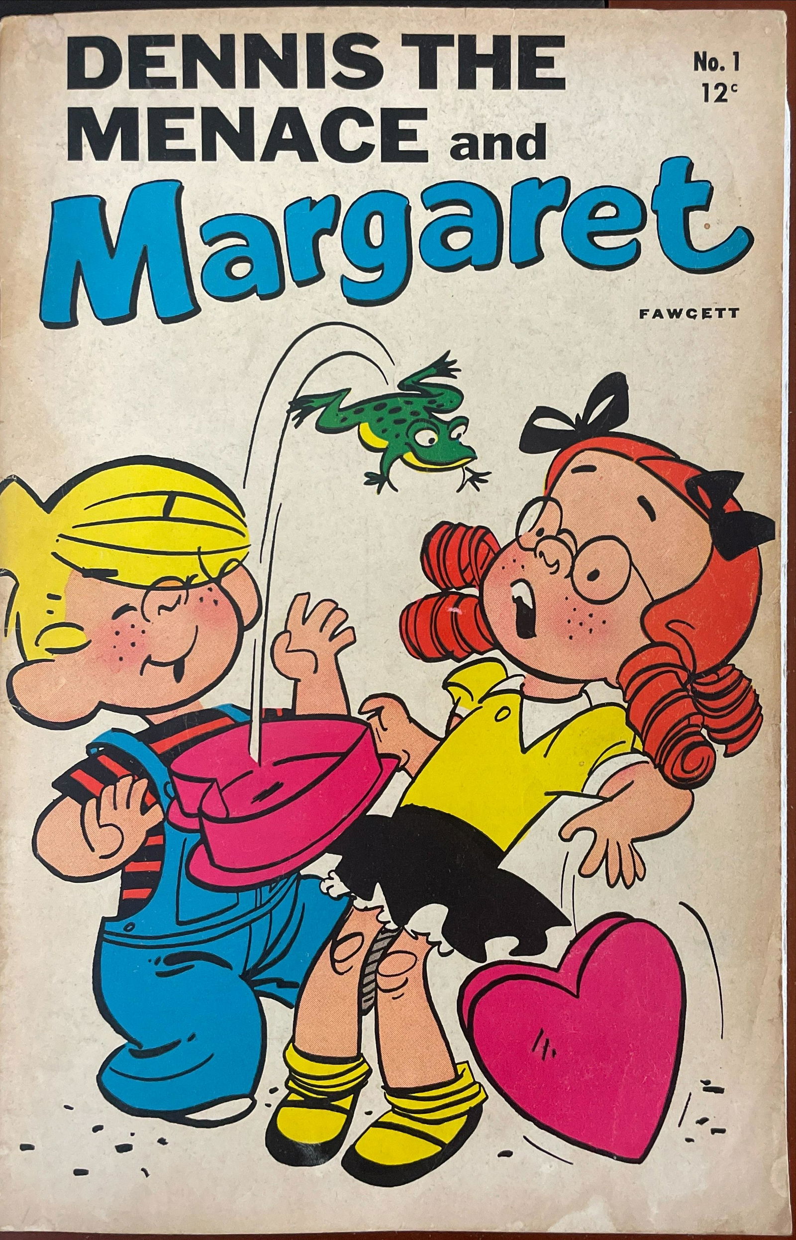 Dennis the Menace and Margaret # 1 VG+ (4.5): Title: Dennis the Menace and Margaret # 1 VG+ (4.5) Publisher: Hallden; Fawcett Era: Silver Series: Dennis the Menace and Margaret