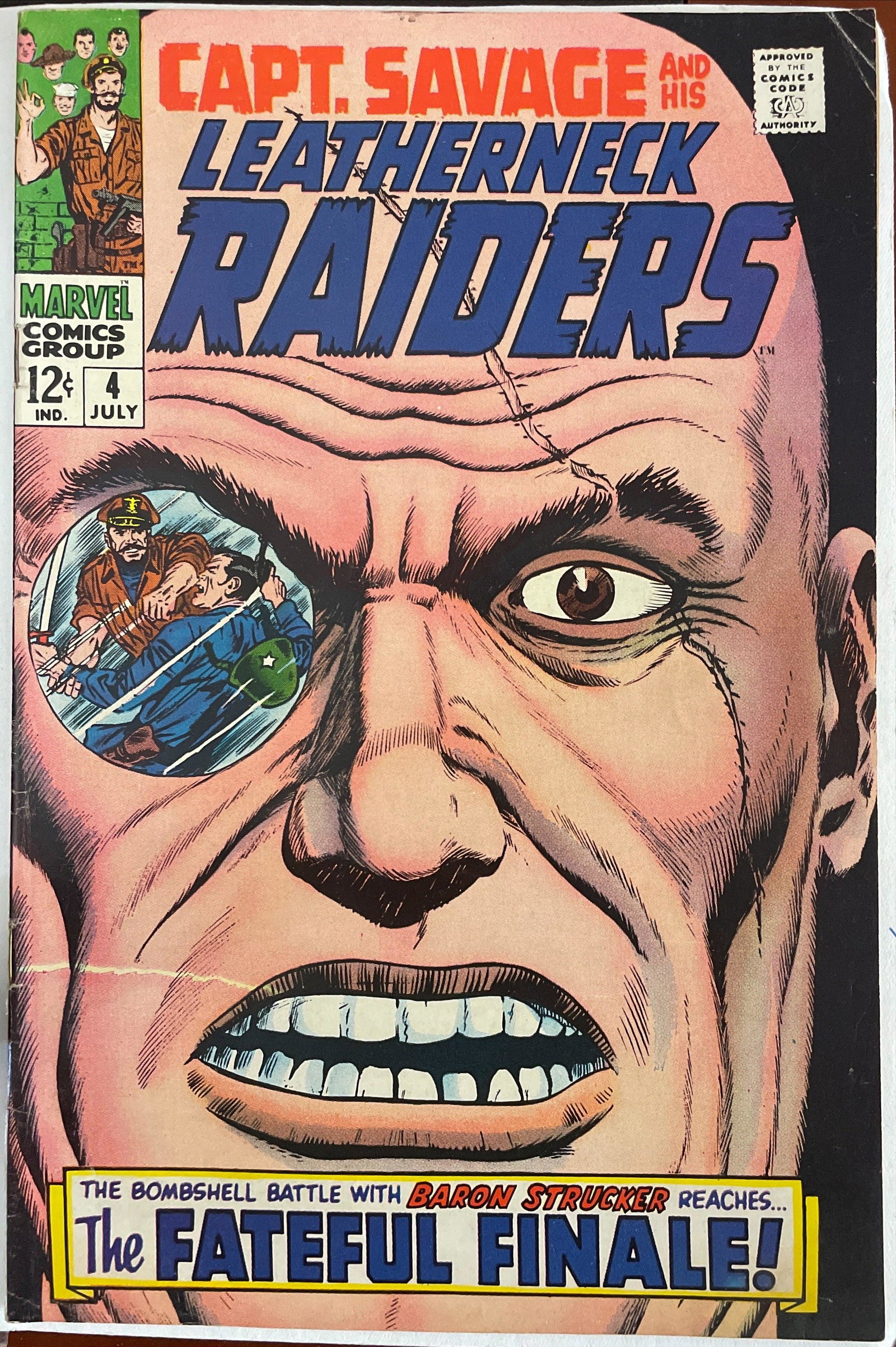 Capt. Savage and His Leatherneck Raiders # 4 VG+ (4.5): Title: Capt. Savage and His Leatherneck Raiders # 4 VG+ (4.5) Publisher: Marvel Era: Silver Series: Capt. Savage and His Leatherneck Raiders<