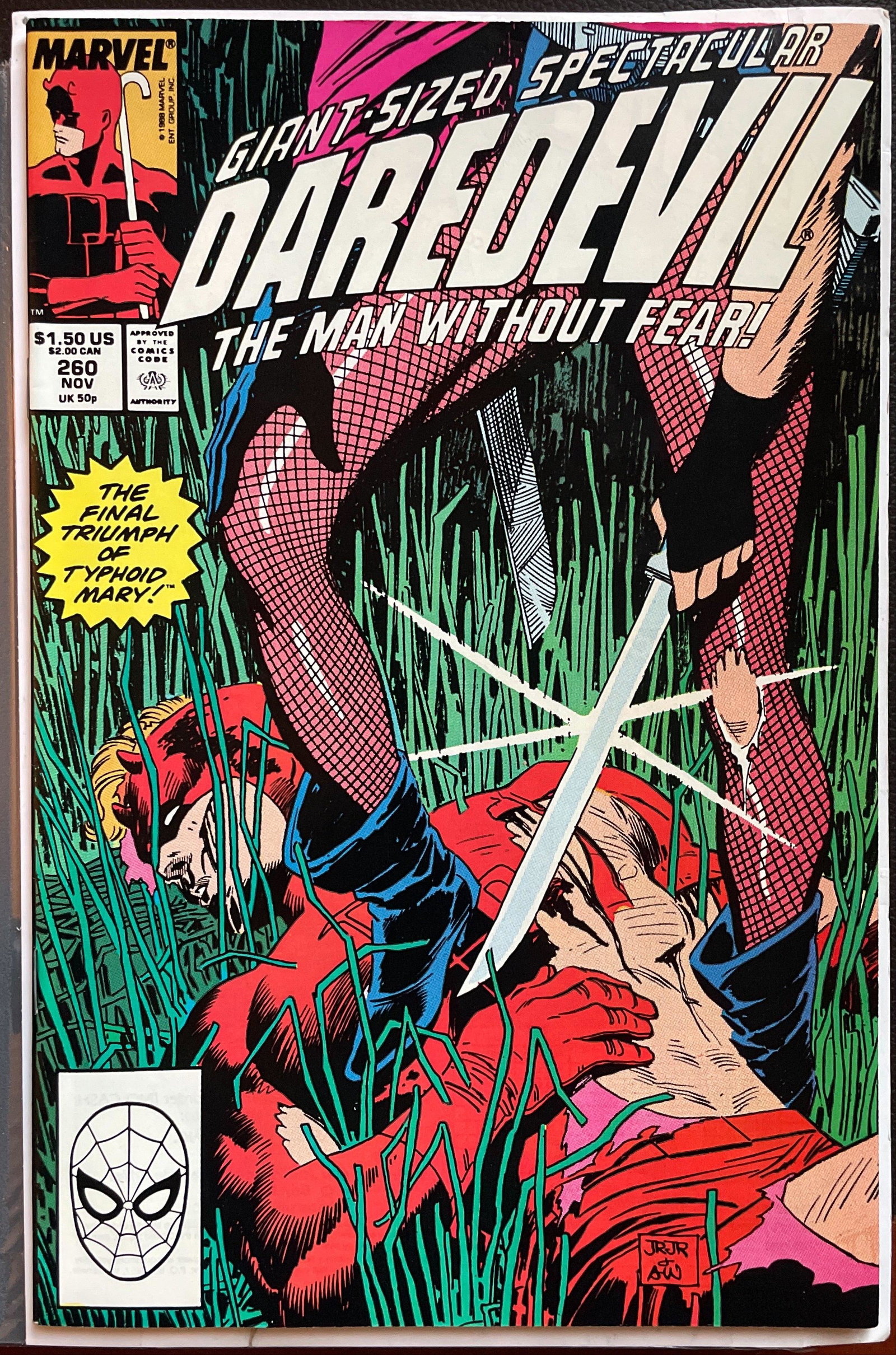 Daredevil #260 VF (8.0): Title: Daredevil #260 VF (8.0) Publisher: Marvel Era: Copper Series: Daredevil Issue: 260 Published Year: November