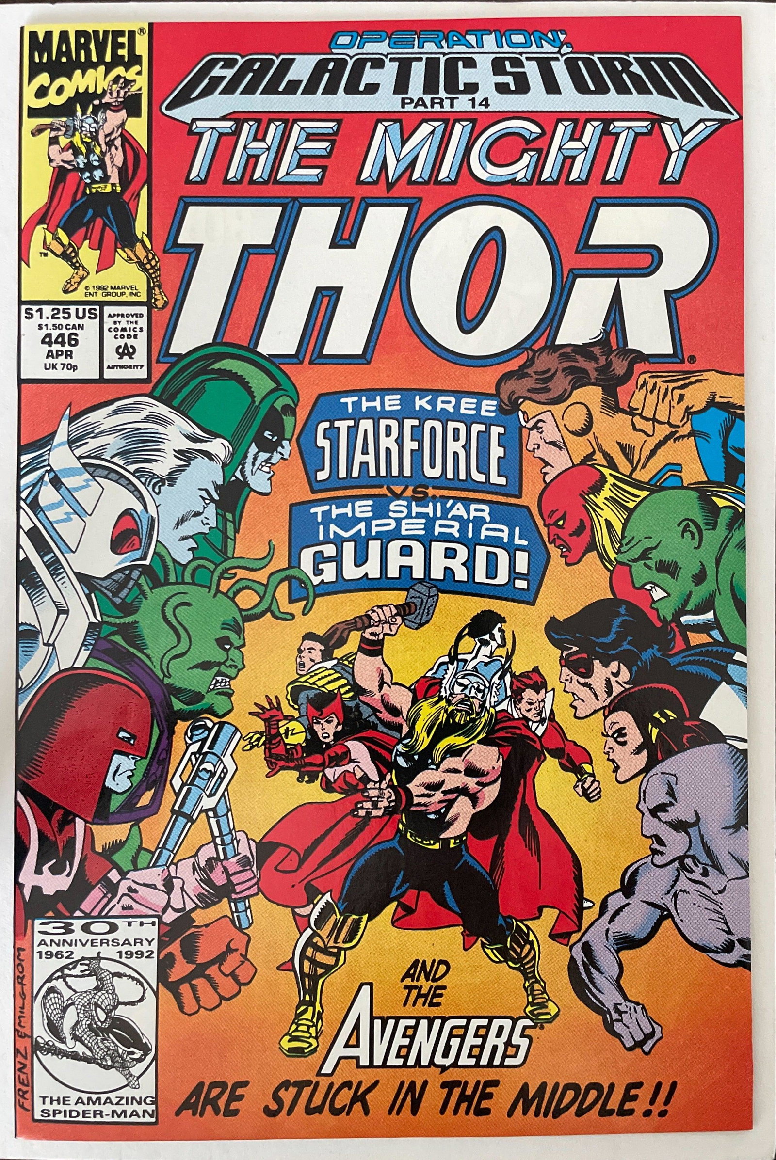 Thor #446 NM (9.4): Title: Thor #446 NM (9.4) Publisher: Marvel Era: Modern Series: Thor Issue: 446 Published Year: April 1992