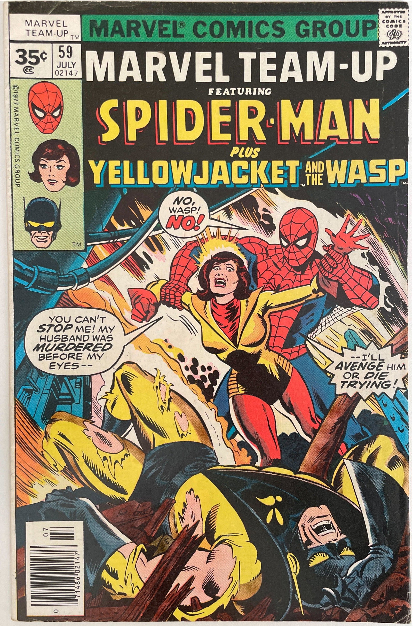 Marvel Team-Up #59 30¢ FN- (5.5): Title: Marvel Team-Up #59 30¢ FN- (5.5) Publisher: Marvel Era: Bronze Series: Marvel Team-Up Issue: 59 Published Y
