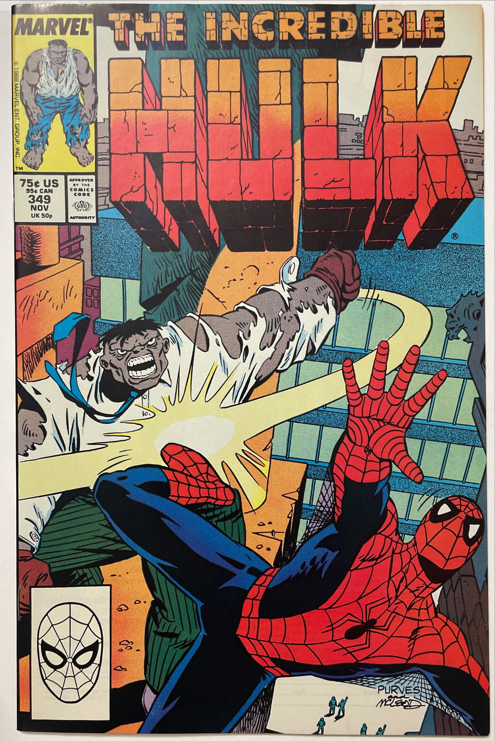 Incredible Hulk #349 FN/VF (7.0): Title: Incredible Hulk #349 FN/VF (7.0) Publisher: Marvel Era: Copper Series: The Incredible Hulk Issue: 349 Publi