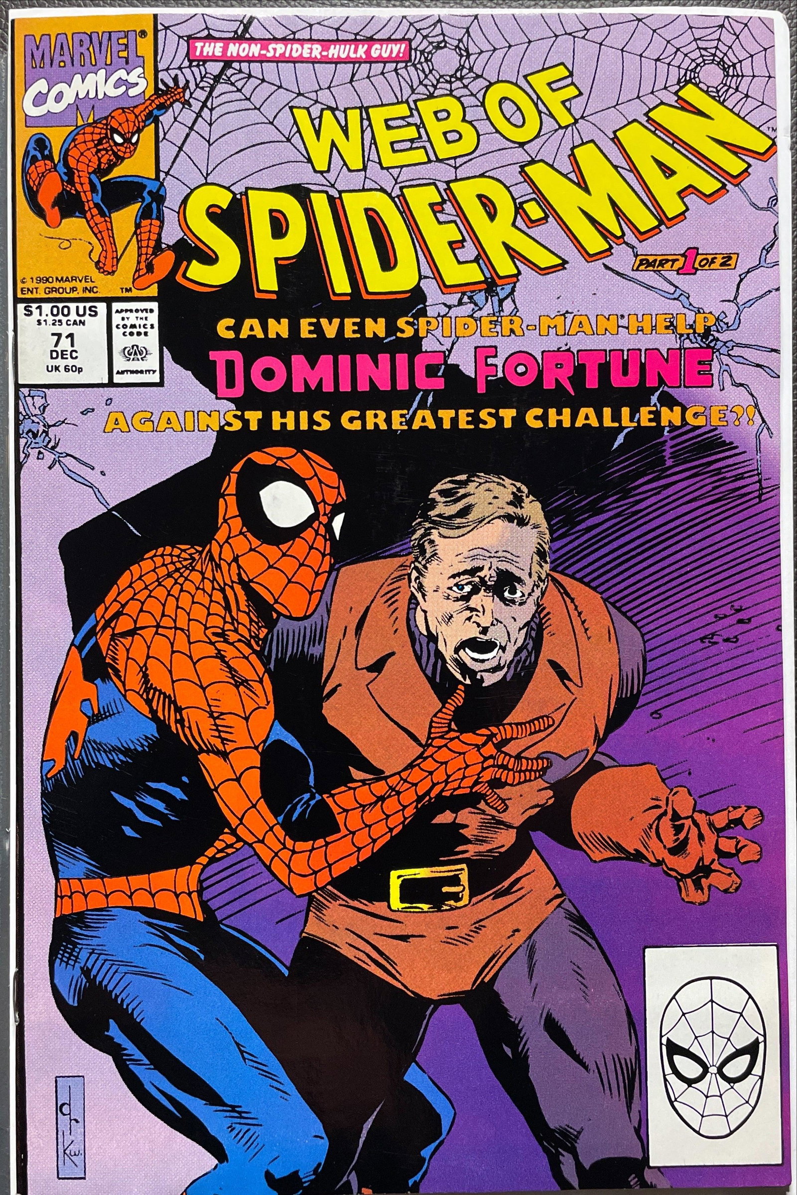 Web of Spider-Man #71 VF+ (8.5): Title: Web of Spider-Man #71 VF+ (8.5) Publisher: Marvel Era: Copper Series: Web of Spider-Man Issue: 71 Published