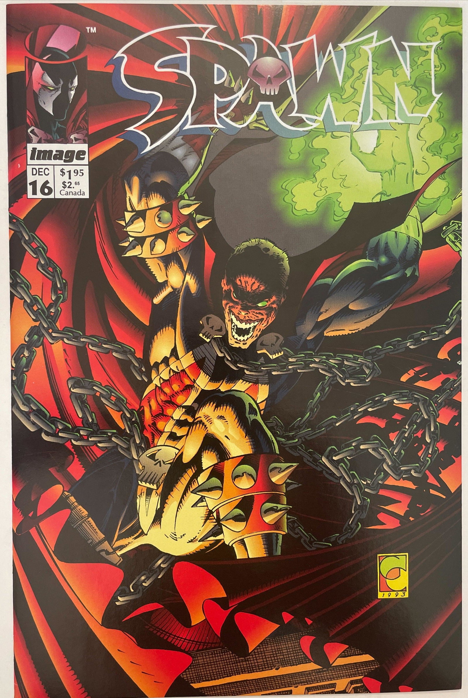 Spawn #16 VF (8.0): 1st Capullo on Spawn. Anti-Spawn Cameo Title: Spawn #16 VF (8.0) Publisher: Image Era: Modern Series: Spawn Issue: