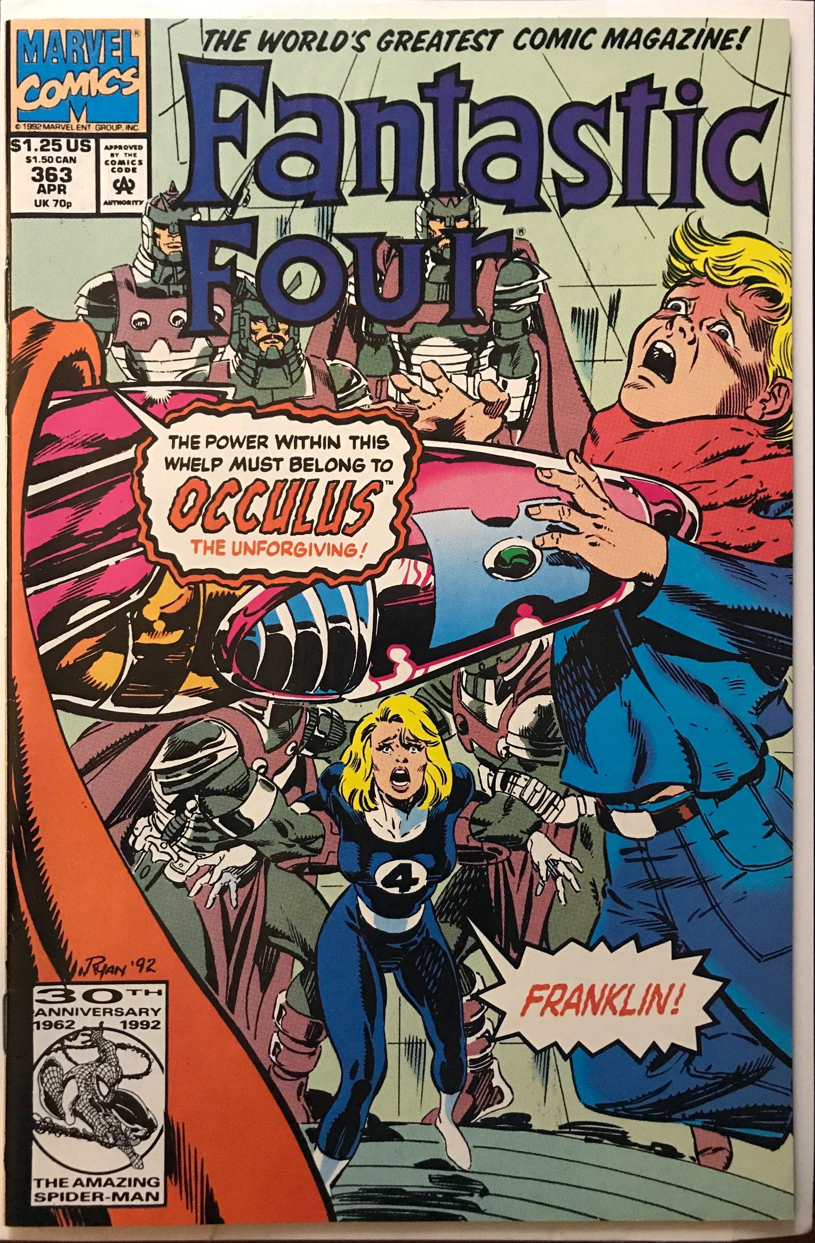 Fantastic Four #363 VF/NM (9.0): Title: Fantastic Four #363 VF/NM (9.0) Publisher: Marvel Era: Modern Series: Fantastic Four Issue: 363 Published Y