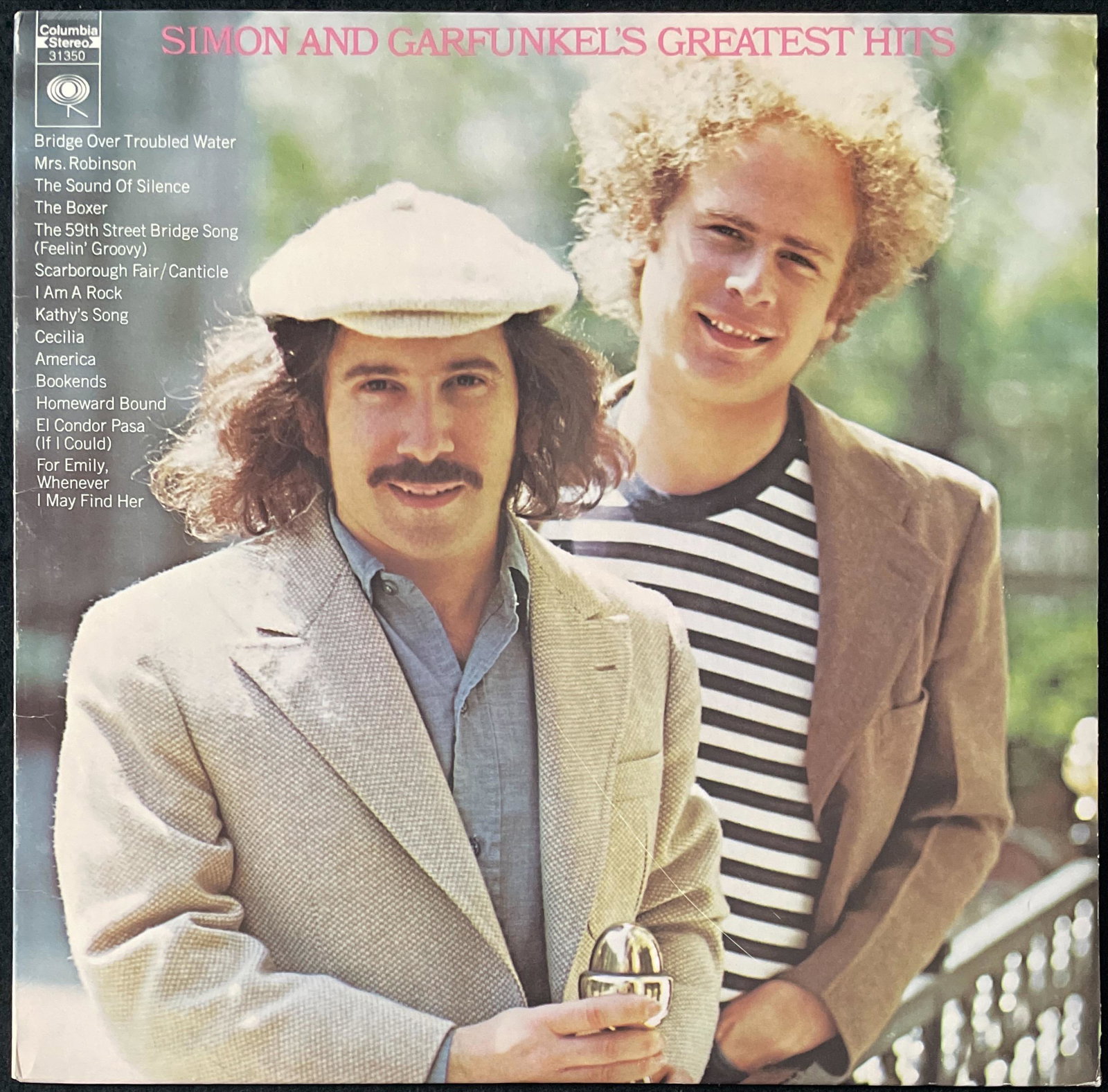 Simon and Garfunkel: Greatest Hits: Title: Greatest Hits Code: JC 31350 Label: Columbia Year Released: 1985 Country: US Format: Vinyl, LP, Compilation, Reissue, Repress, Stereo, Carrollton, Triangle Genre: Rock, Folk, World, Co