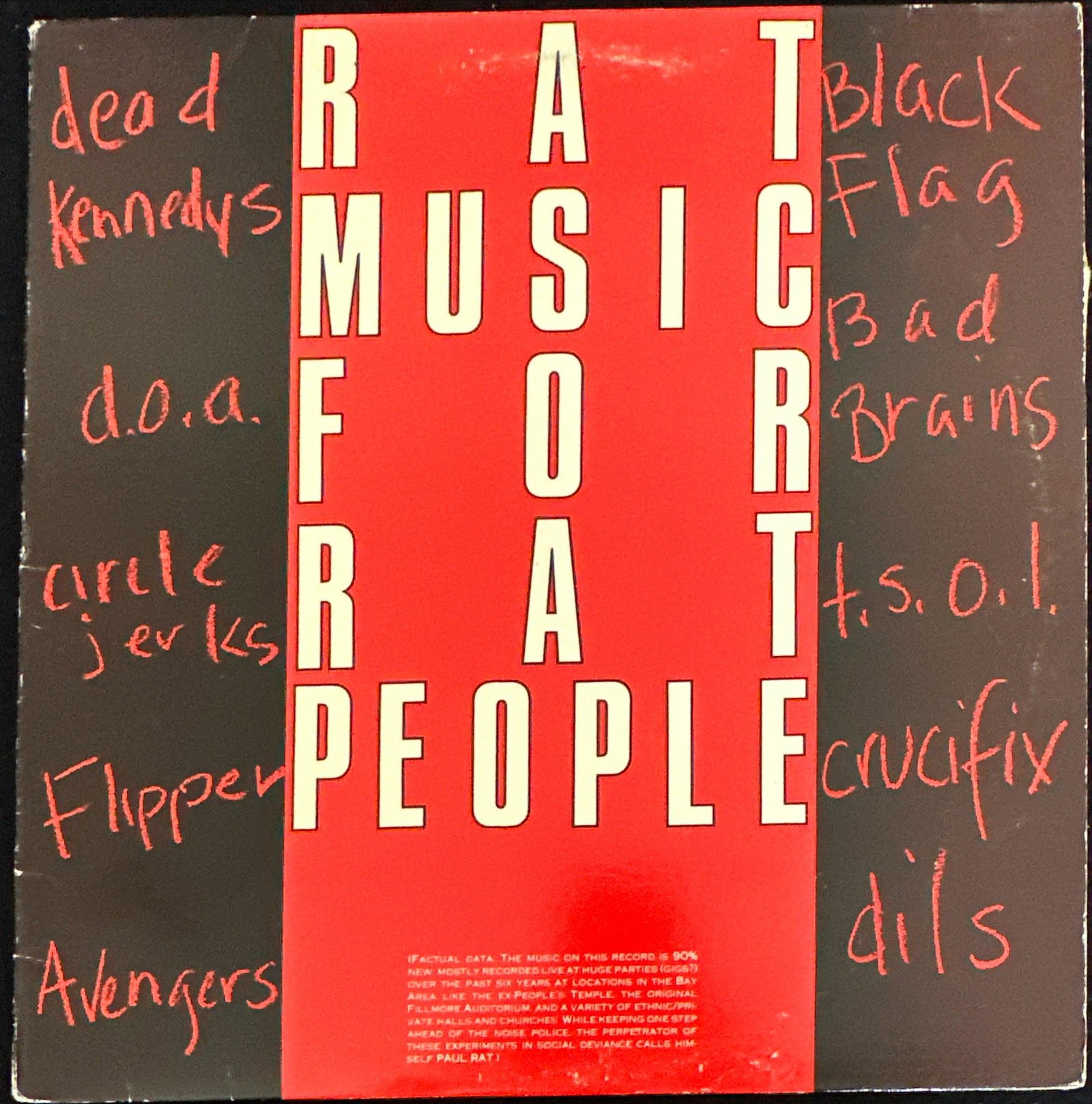 Various: Rat Music For Rat People (1982): Title: Rat Music For Rat People Artist: Various Label: Go! Records Code: GO 003 Release Year: 1982 Format: Vinyl, LP, Compilation Country: US