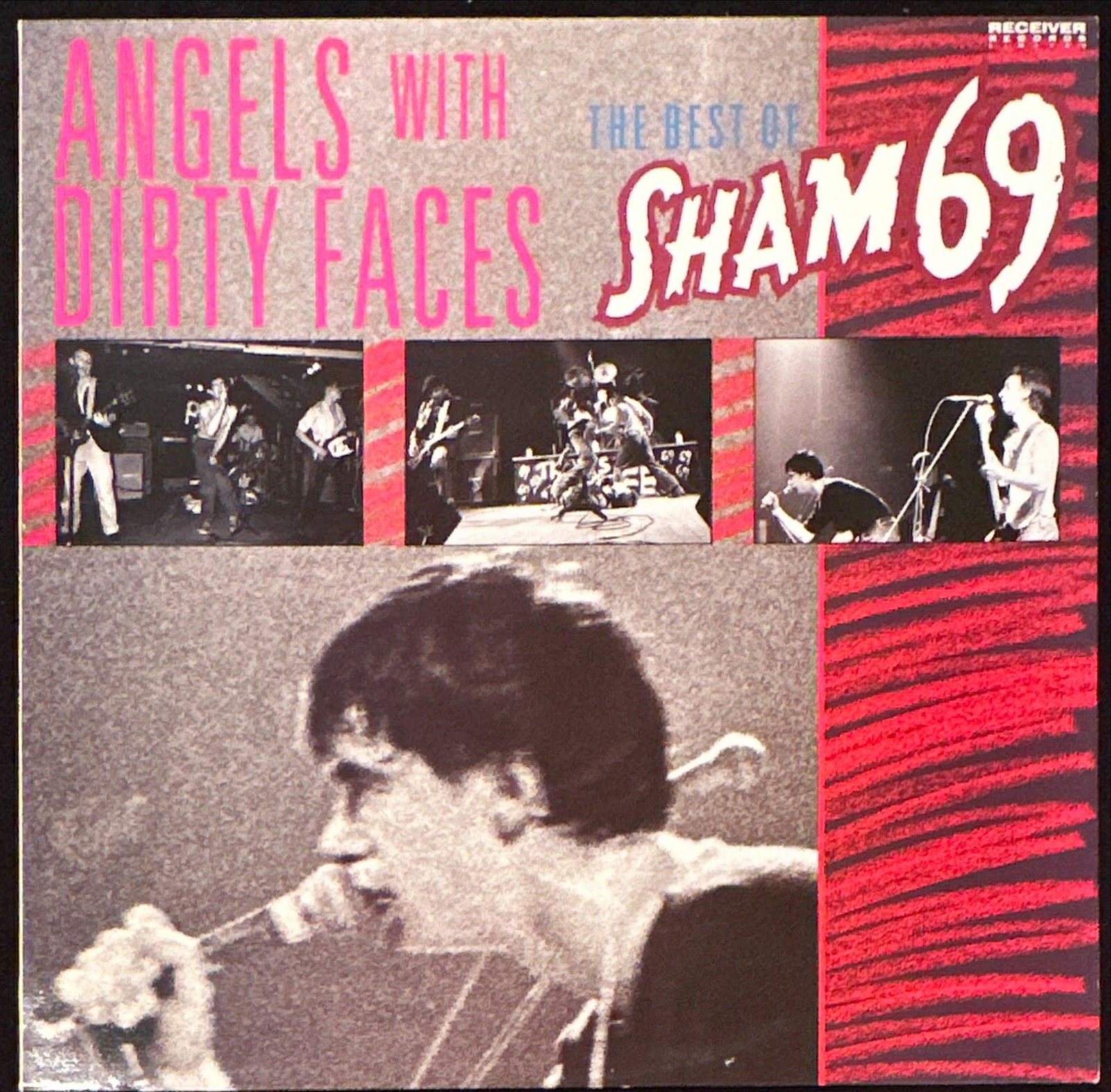 Sham 69: Angels With Dirty Faces (The Best of Sham 69) (1986): Title: Angels With Dirty Faces (The Best of Sham 69) Artist: Sham 69 Label: Receiver Records Limited Code: RRLP 104 Release Year: 1986 Format: Vinyl, LP, Com