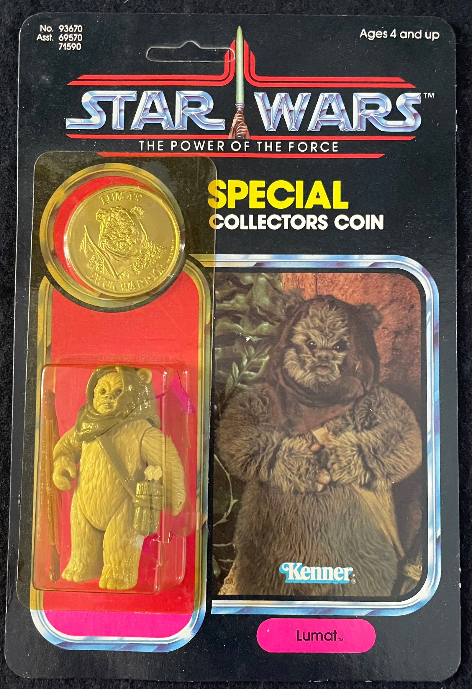 Kenner Star Wars Power of the Force (1985) Lumat Unpunched: Item: Kenner Star Wars Power of the Force (1985) Lumat Unpunched Character: Lumat (Ewok) Toy Line: Star Wars Series: Power of the Force Card Version: 92 Back