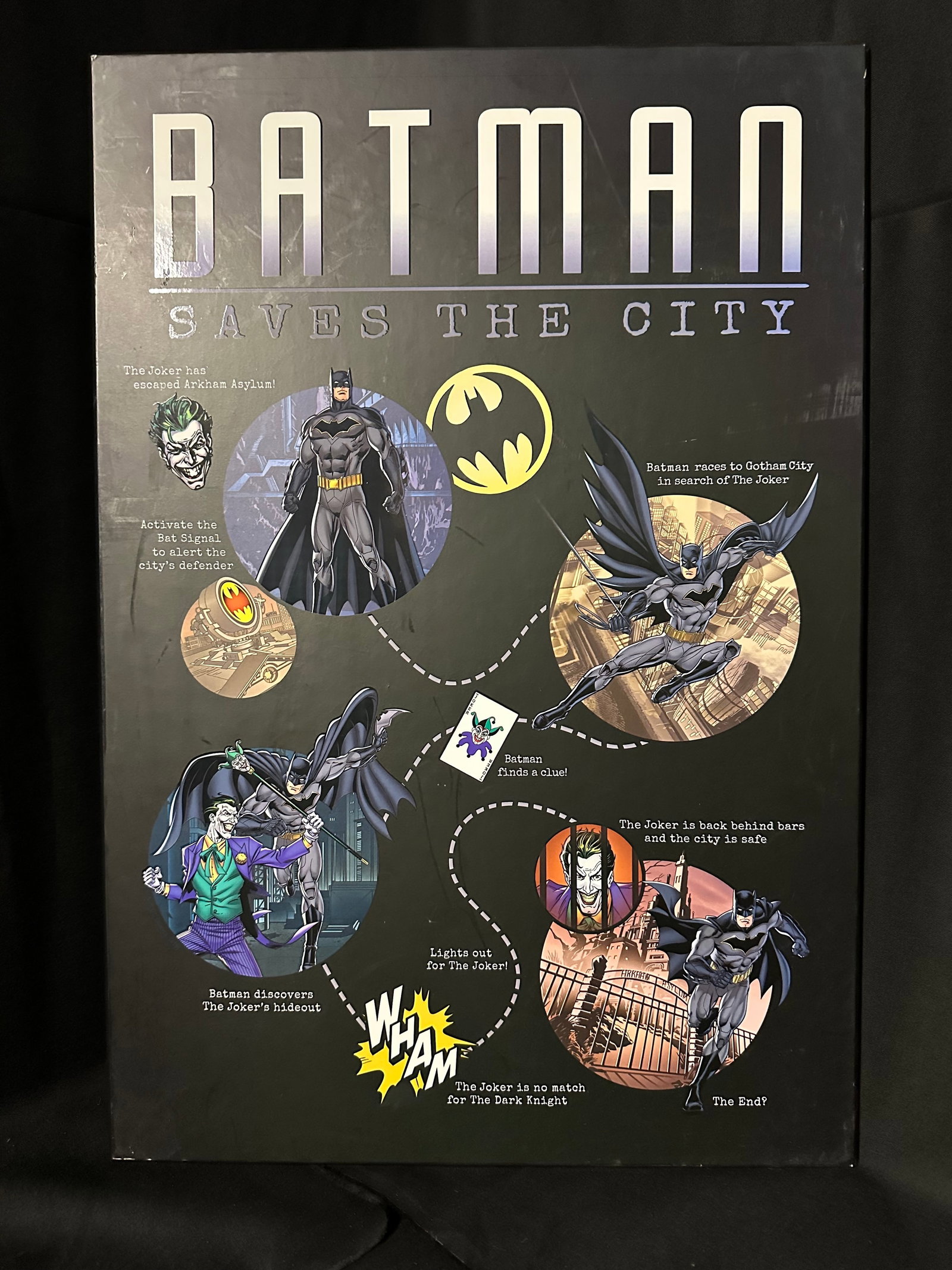 Batmans Saves the City Wall Art Plaque - Production Sample: Batmans Saves the City Wall Art Plaque - Production Sample Brand: DC Comics Character: Batman Manufacturer: Open Roads All items marked as SEALED, NEW, UNUSED, or UNOPENED means that the item has not 