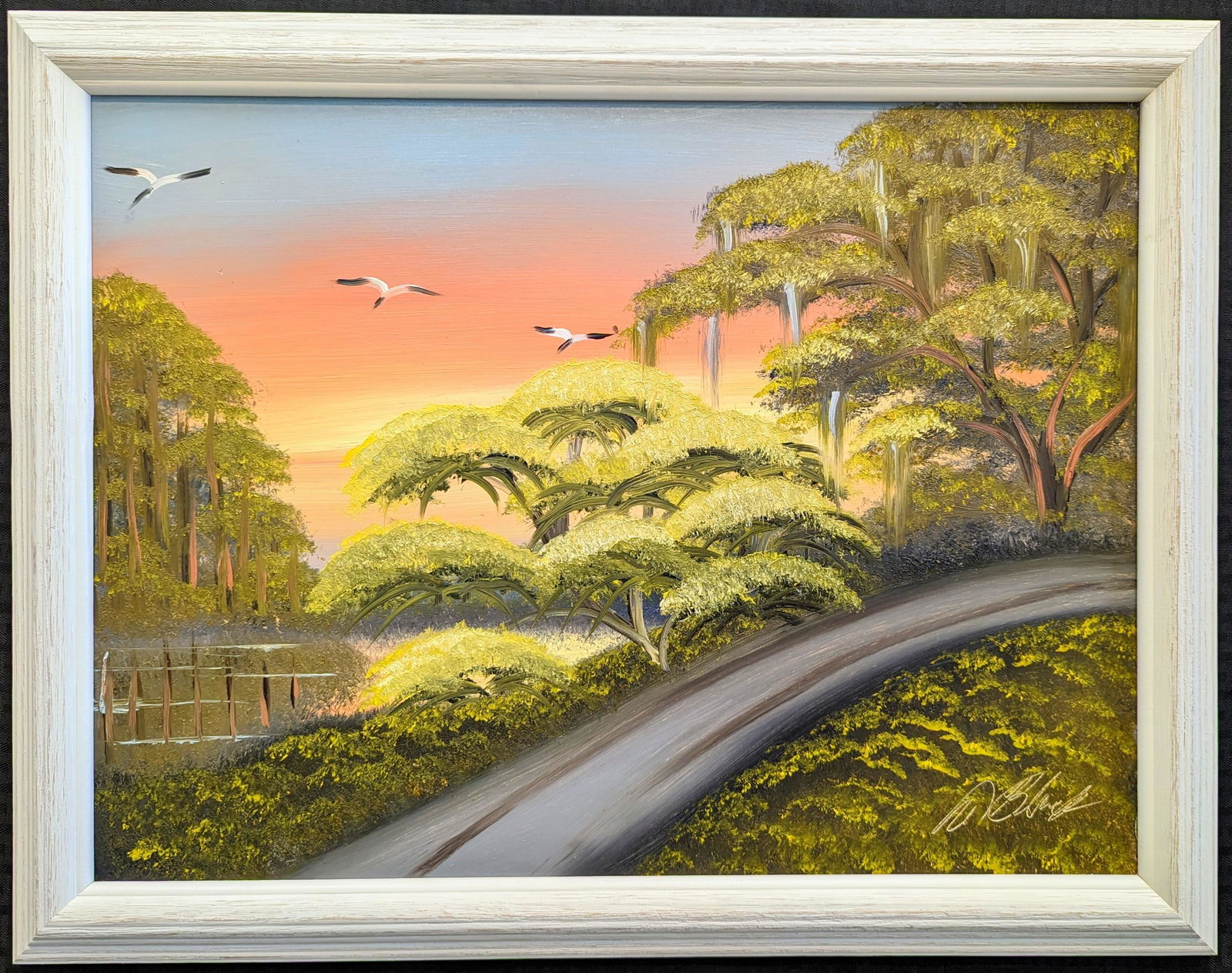 Al Black 18x24 'River Road Rain Tree' (1 of 6)