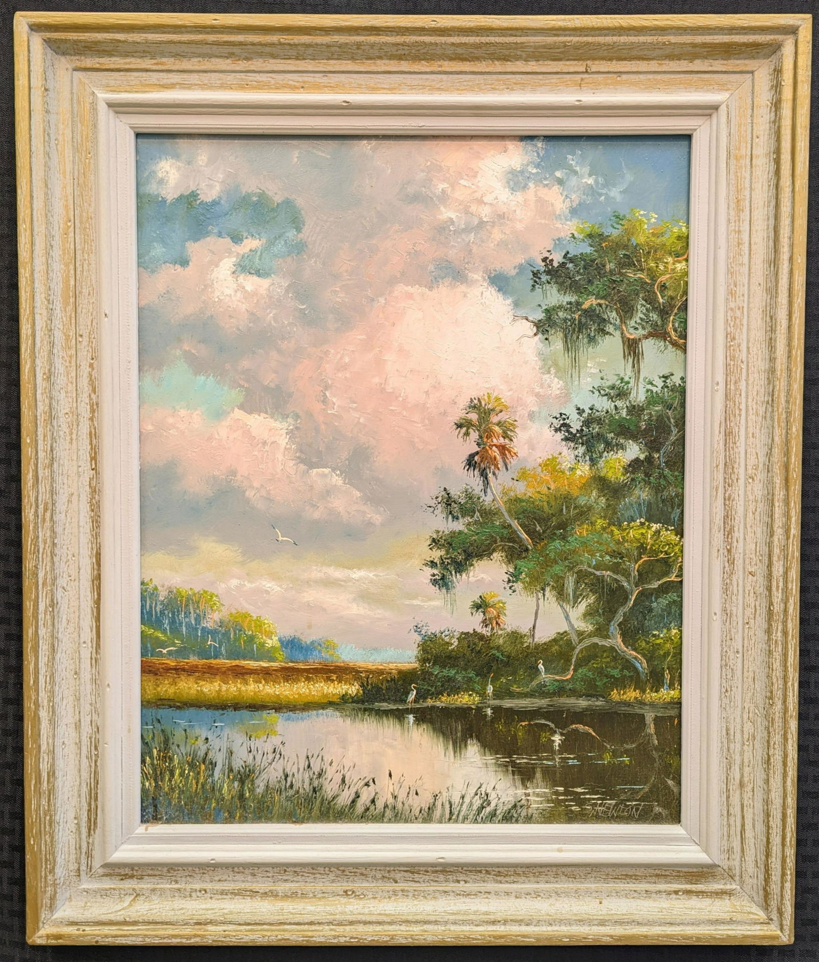Sam Newton 20x16 'Backriver Peach Clouds' (1 of 4)
