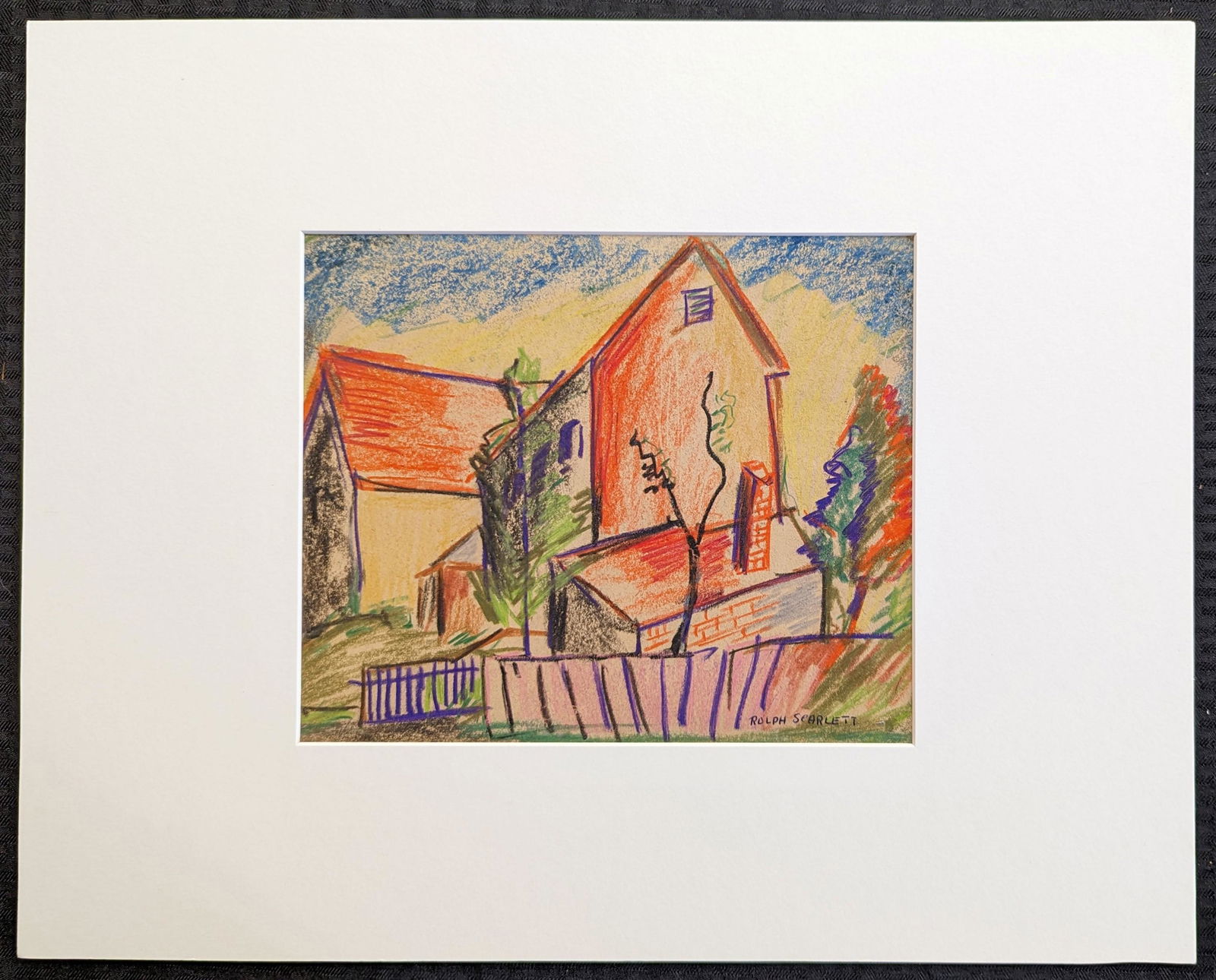 Rolph Scarlett 9x11  'Houses' (1 of 3)