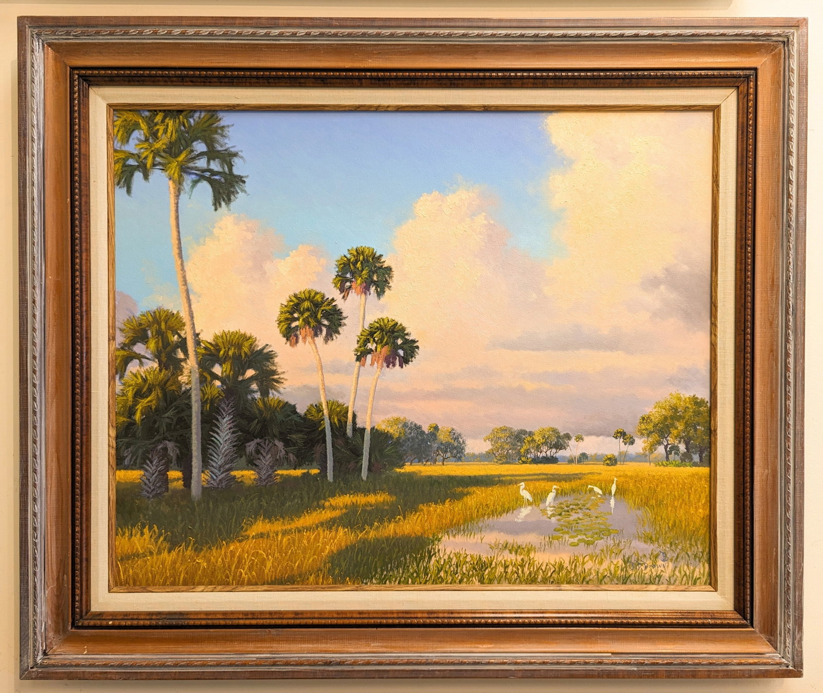 Don D. Brown 24x30 'Backcountry Birds'': Don 'D.D'. Brown (b. 1947) Indian RIver School Artist, a formal student and colleague of A.E. Backus. Albert Backus mentored formal students, like D.D. Brown, as well as informal students, such as the
