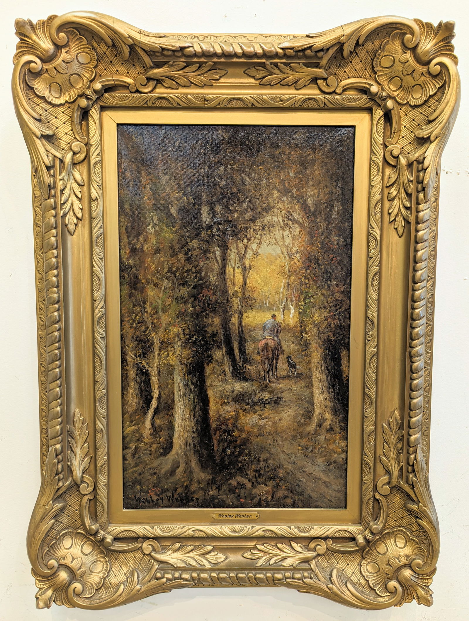 Wesley Webber  20x12  'Horseback Rider in the Woods' (1 of 6)