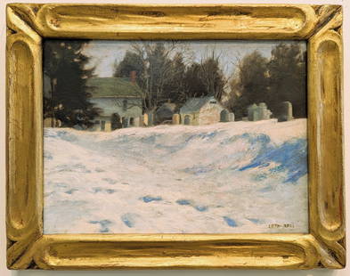 Harry Leith-Ross 9x12 'Gettysburg Cemetary': Harry Leith-Ross (American, 1886–1973) Taught at the art colonies in Woodstock, New York and Rockport, Maine, and later part of the art colony in New Hope, Pennsylvania. Oil painting on board