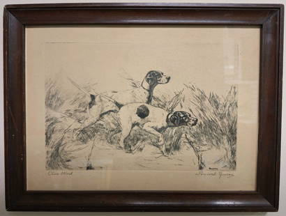 Percival Rousseau 'Close Work' 10x14 Signed Print: Percival Leonard Rosseau (1859 - 1937) American - Louisiana .Webt to France in 1894 to study art at the Academie Julian. Rosseau was a member of the Pennsylvania Academy of the Fine Arts, the Lotos