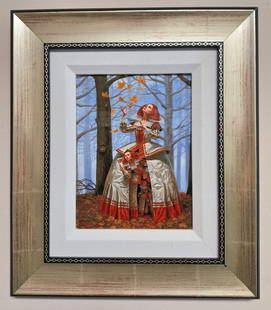 Michael Cheval 'Enigma' 8.5x6.5 Signed Dye Sublimation on Aluminum: Michael Cheval (b. 1966) German - Russian - American - Known for his surreal paintings, presents his artwork as a puzzle and invites the viewer to solve hidden meaning by using clues within the artwor