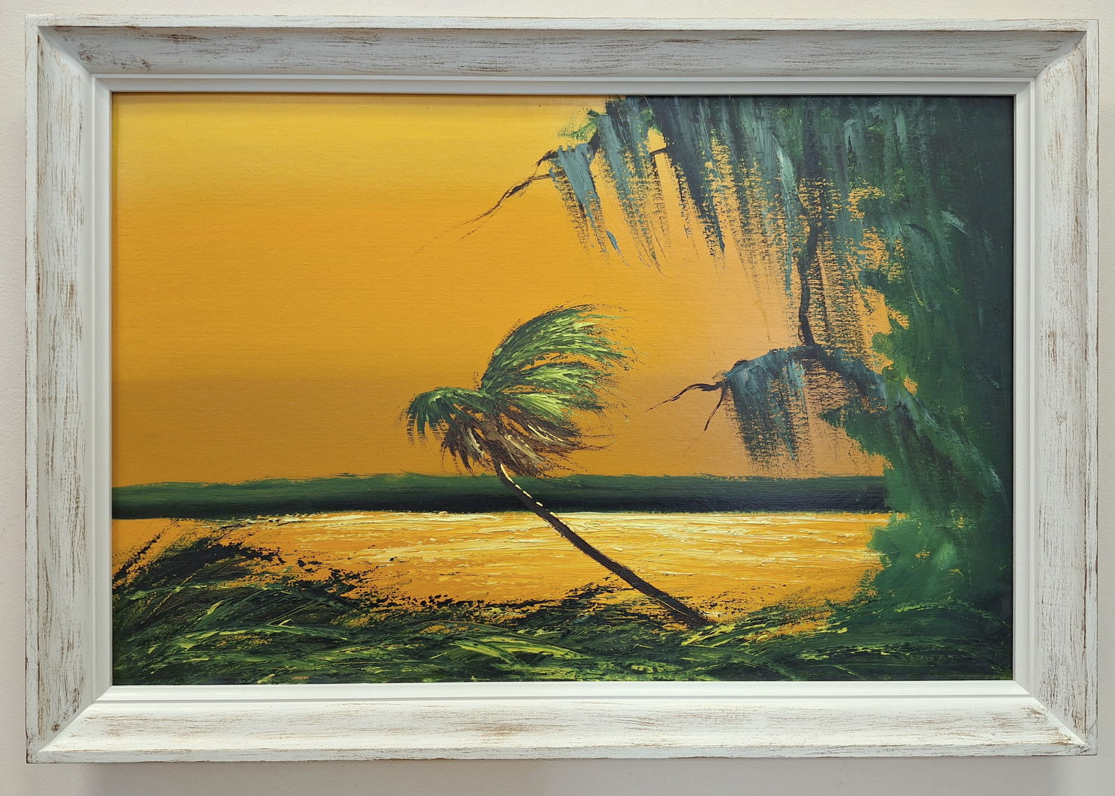 Alfred Hair Highwaymen 24x36 'Sunset River Palm' (1 of 6)