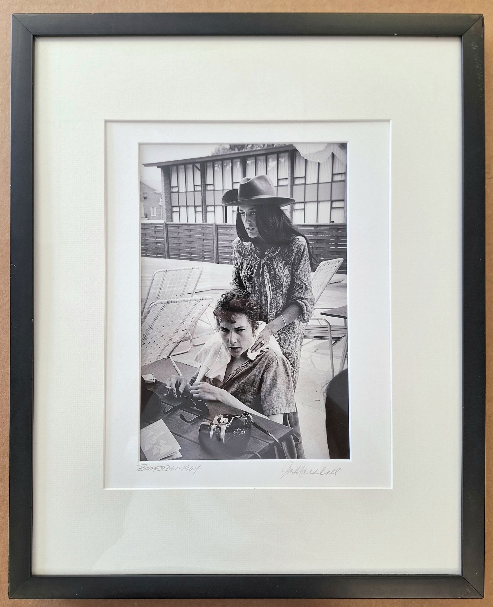 Bob Dylan Photo signed and dated '64 by Jim Marshall (1 of 6)
