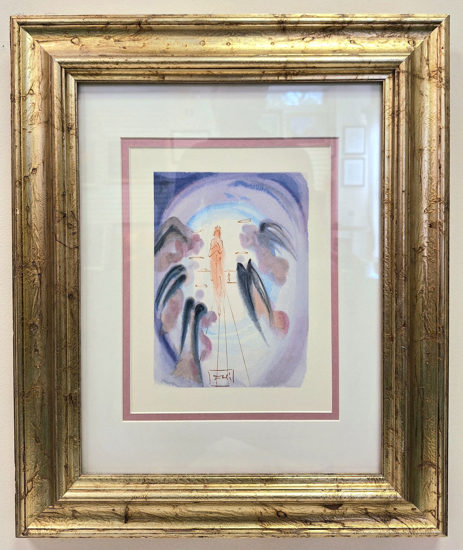 Salvador Dali 13x10 'The Joy of the Blessed - Chant 24: Salvador Dali (1904-1989) Spanish. Original woodcut engraving 'The Joy of the Blessed - Chant 24'. Includes Certificate of Authenticity and 'French Edition' information sheet. Measures 13x10 inch (24