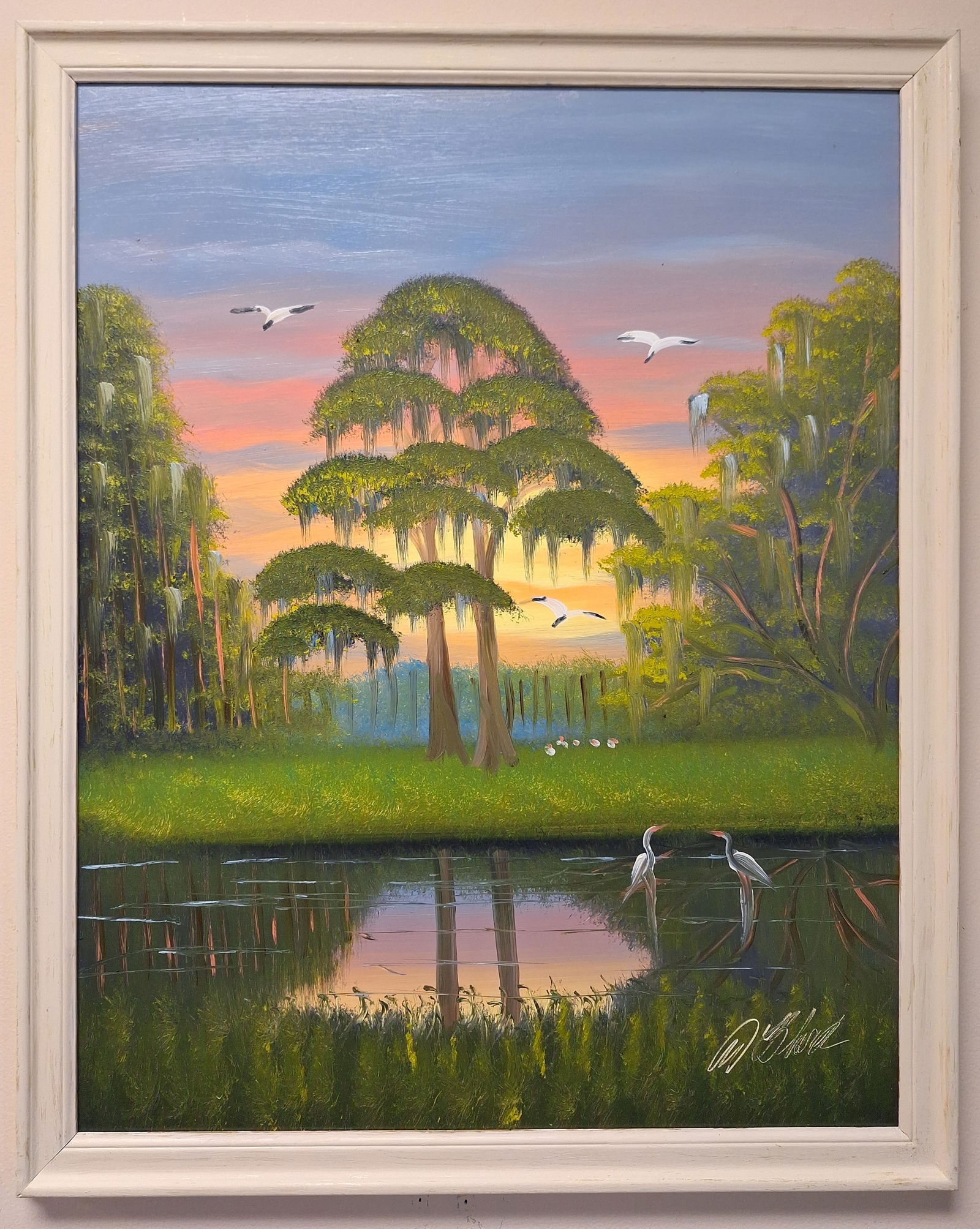 Al Black Highwaymen 29x23 'Sunset Pines' Oil Painting (1 of 4)