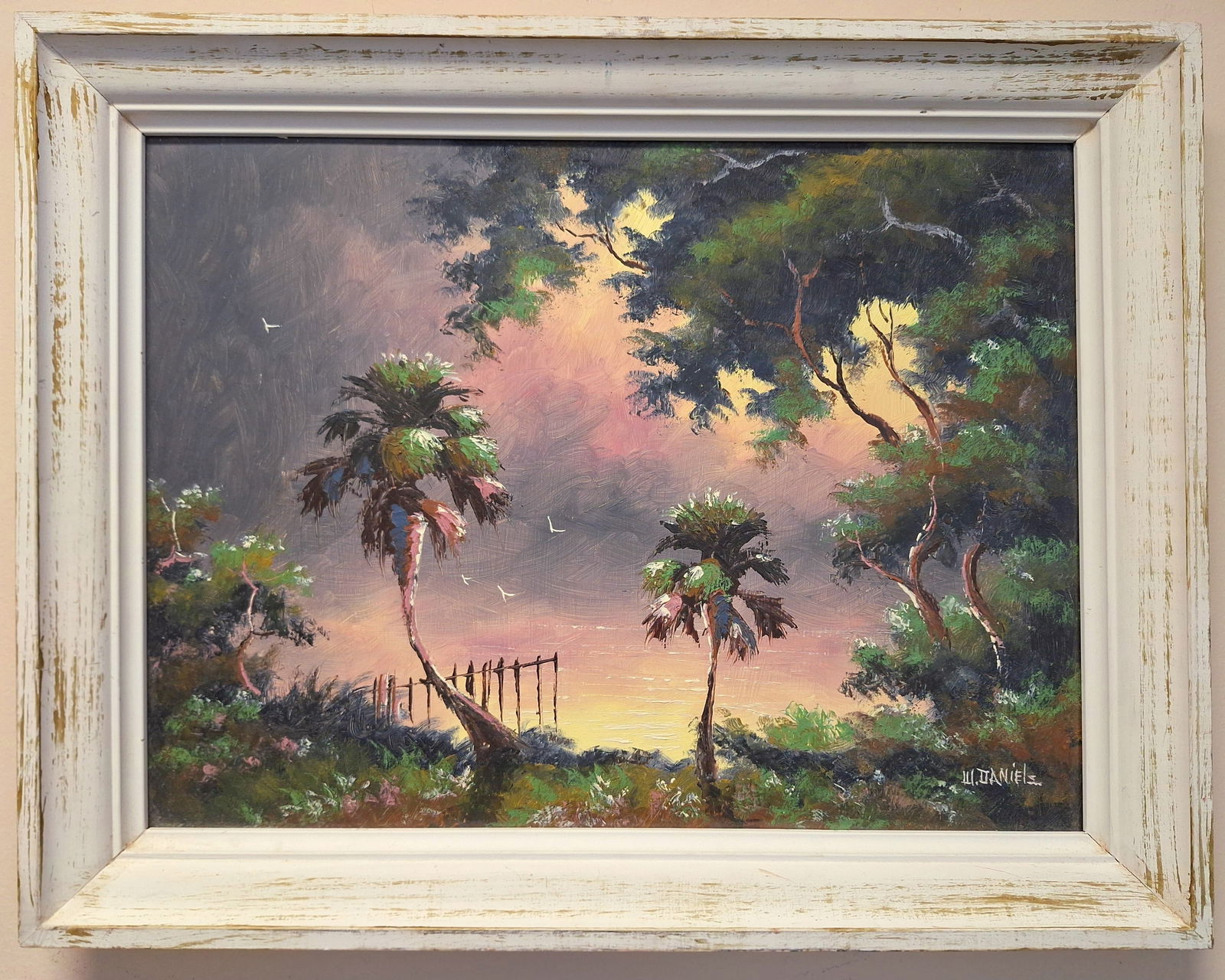 Willie Daniels Highwaymen 18x24 'River Palm Colors' Oil Painting (1 of 4)