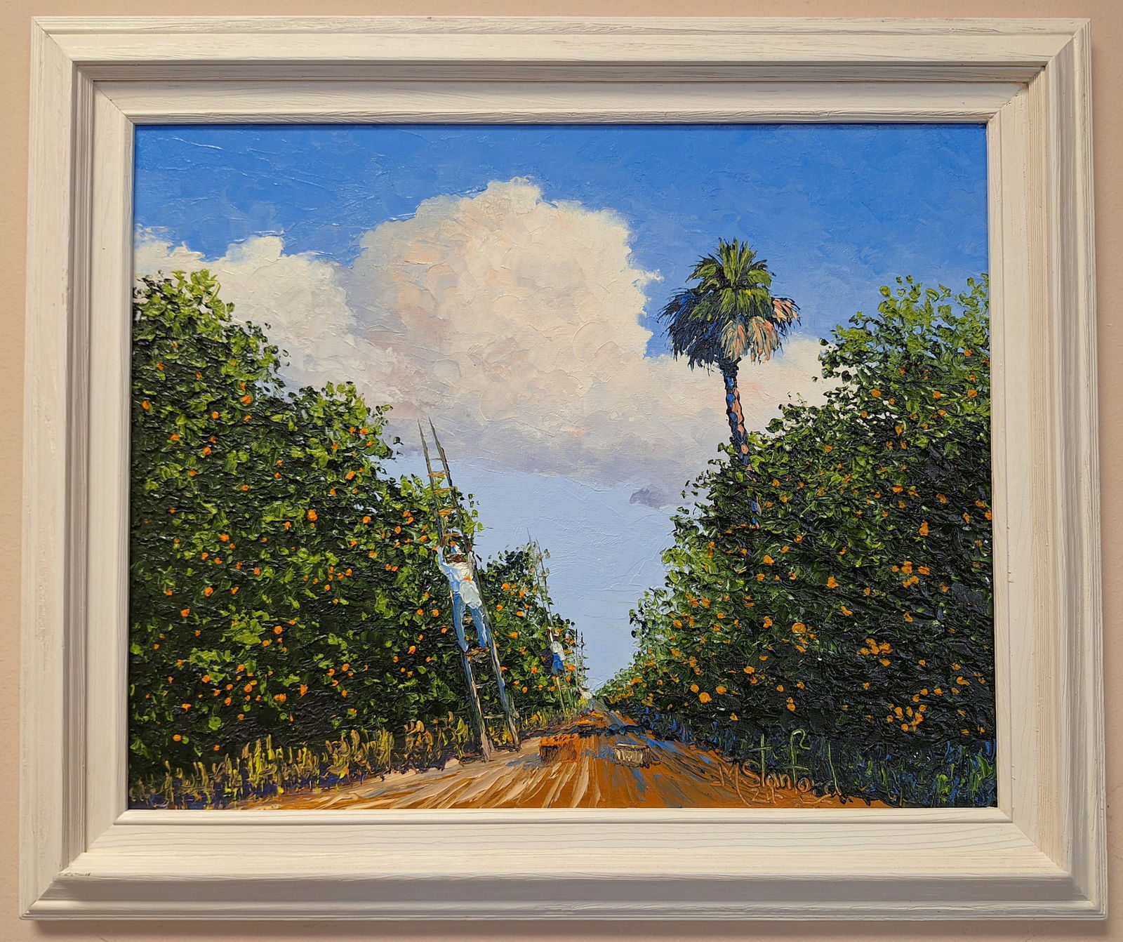 Mark Stanford 16x20 'Orange Grove Pickers' Oil Painting (1 of 5)