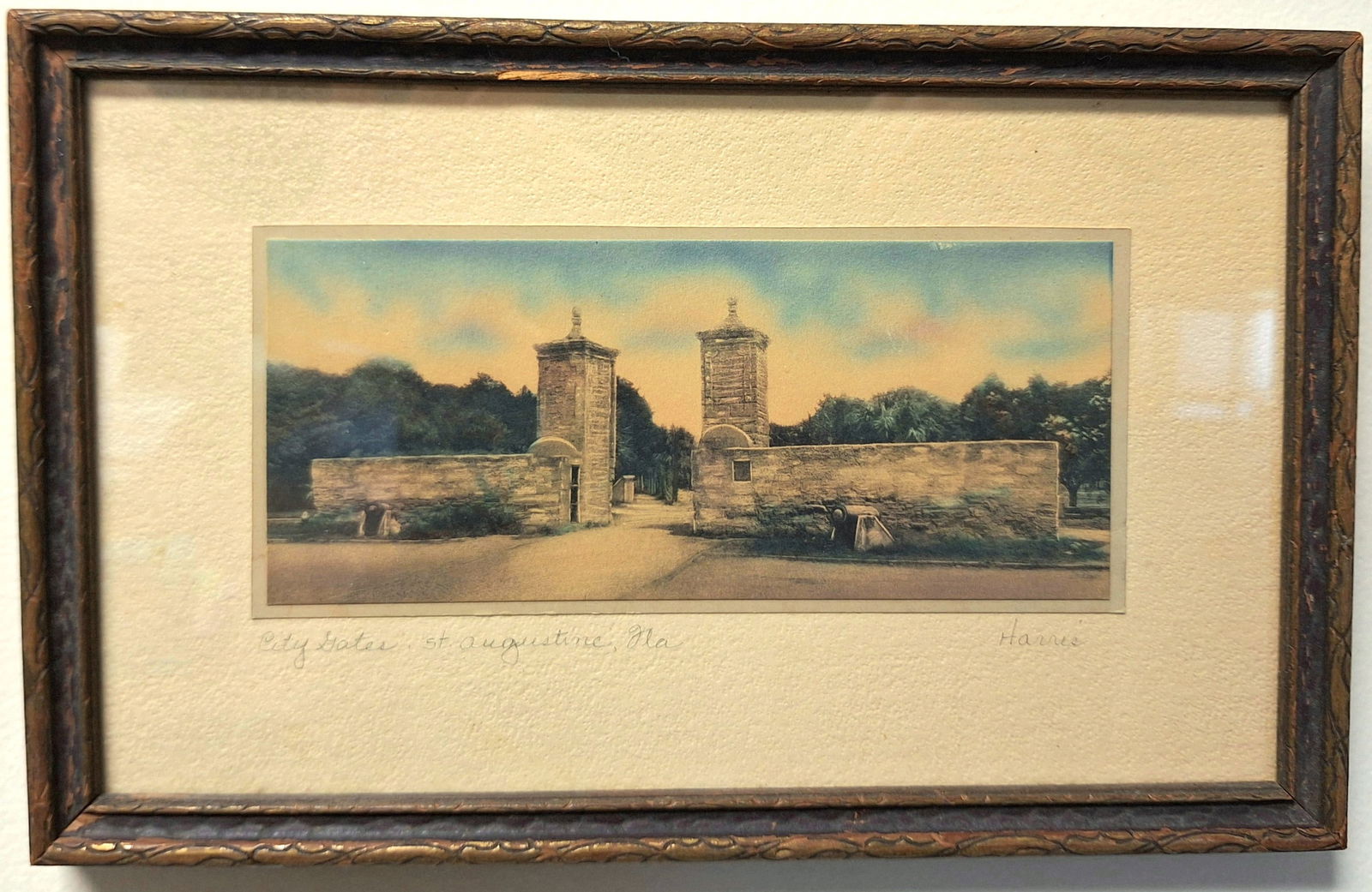 William James Harris 3x7 'City Gates, St. Augustine' Colored Photo (1 of 5)