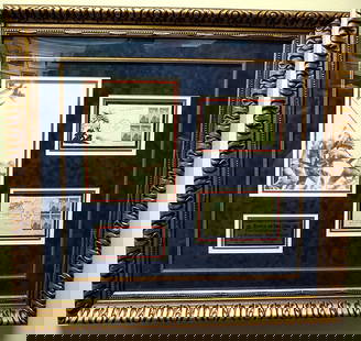 Battle of Iwo Jima - Docs Signed by all Four Soldiers w/ COA: Battle of Iwo Jima 'First Day of Cover' Two postage letters containing the signature of all four soldiers : Joe Rosenthal, Rene Gagnon, John Bradley and Ira Hayes. Matted and framed under glass, inclu