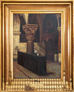 Louis Gustave Cambier (1874 Schaerbeeck - 1949 Ixelles): Louis Gustave Cambier (1874 Schaerbeeck - 1949 Ixelles) Jerusalem, Öl auf Leinwand, 90 cm x 67,5 cm, Rahmenmaß 120 cm x 97 cm, signiert, Jerusalem bezeichnet, 1904 datiert, Leinwandspannung