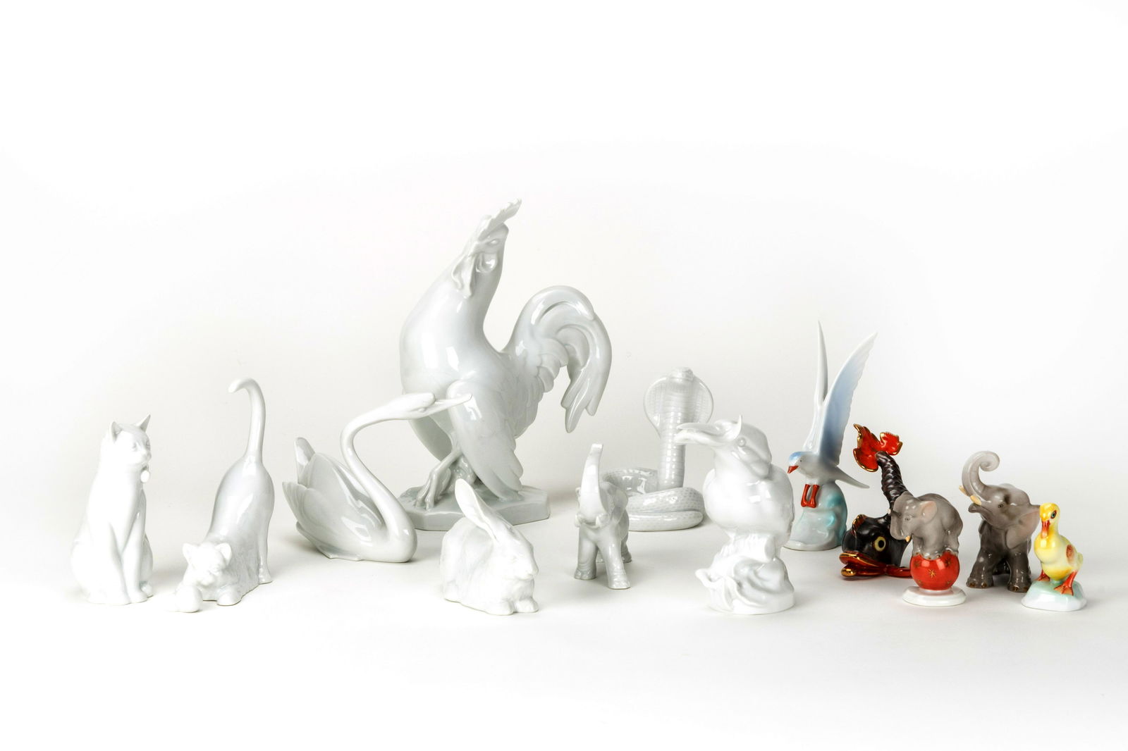 Konvolut Herend Tierfiguren Weißporzellan (1 of 3)