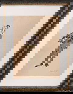 Stephan Balkenhol (1957 Fritzlar) (F): Mann in Hemd und Hose, Farblithografie auf Papier, 60 cm x 43,5 cm Passepartoutinnenmaß, signiert, 1997 datiert, Blatt montiert, leicht gebräunt, partiell leicht stockfleckig Stephan Balkenh