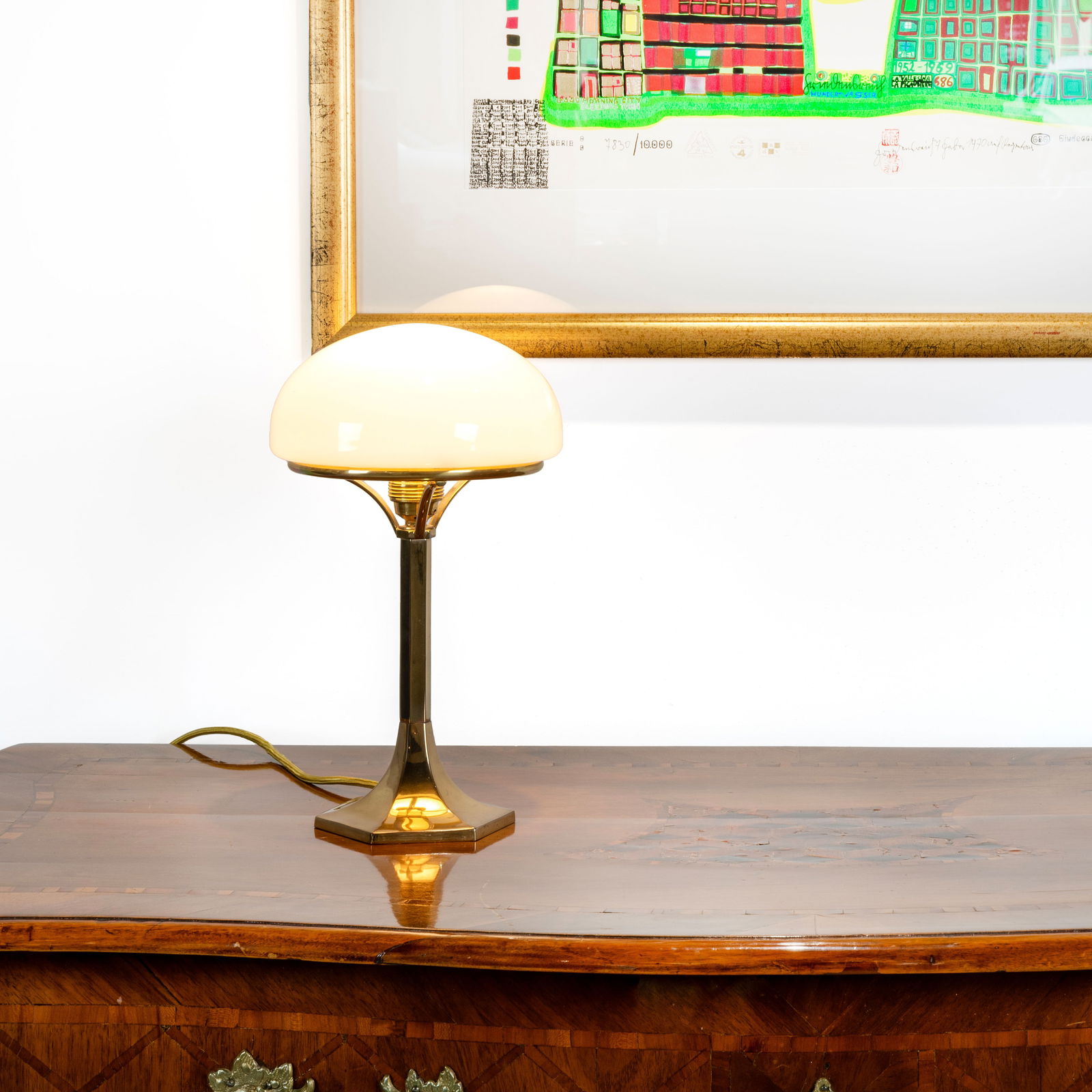 WOKA Tischleuchte HSP2, Entwurf von Josef Hoffmann: WOKA Tischleuchte HSP2, Entwurf von Josef Hoffmann WOKA Wiener Werkstätte, Österreich, Entwurf von Josef Hoffmann (1870 - 1956) aus dem Jahr 1933 für die Bauhaus Villa Spitzer auf der H