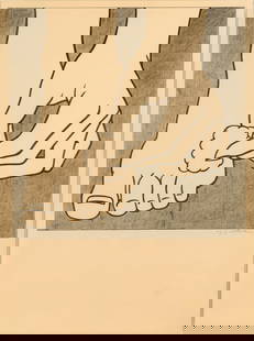 Roy Lichtenstein (1923 New York - 1997 ebenda): Roy Lichtenstein (1923 New York - 1997 ebenda) 'Foot Medication', Offsetlithografie auf Papier, 1963, 40 cm x 40 cm Plattenmaß, 58 cm x 43 cm Blattmaß, signiert, montiert, partiell knickfalt