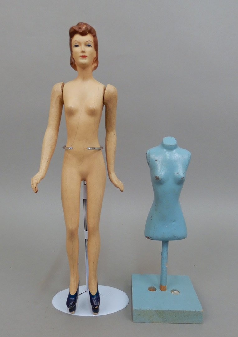 1930's-40's composition mannequin and dress form (1 of 5)