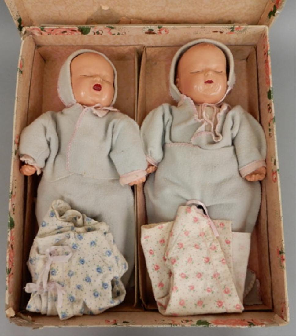 1940's Composition twin set in original box (1 of 3)