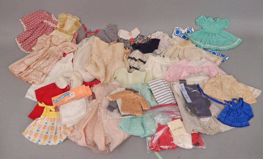 Large grouping of doll clothes, various sizes (1 of 4)
