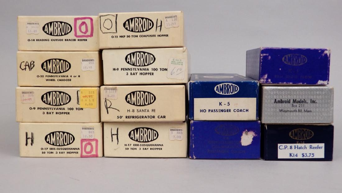 Grouping of Ambroid scale model freight car kits (1 of 5)