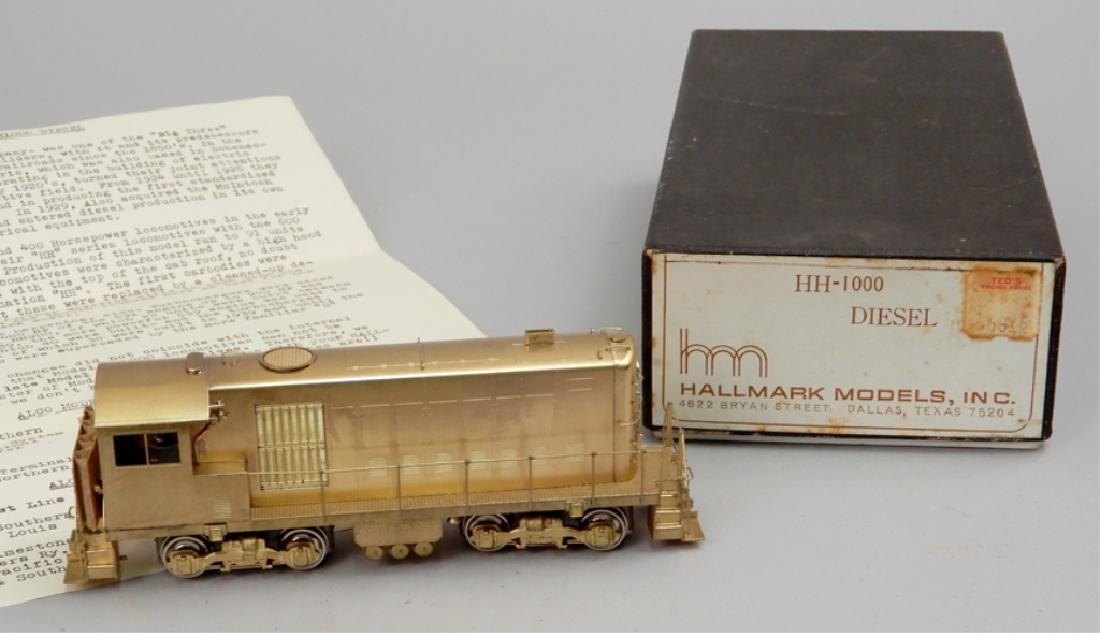 Hallmark Models brass HH-1000 Diesel engine in original: Hallmark Models brass HH-1000 Diesel engine in original box, Hallmark Models, Inc., Dallas, Texas, box measures 8 3/4" x 4 1/4" x 2 1/4"