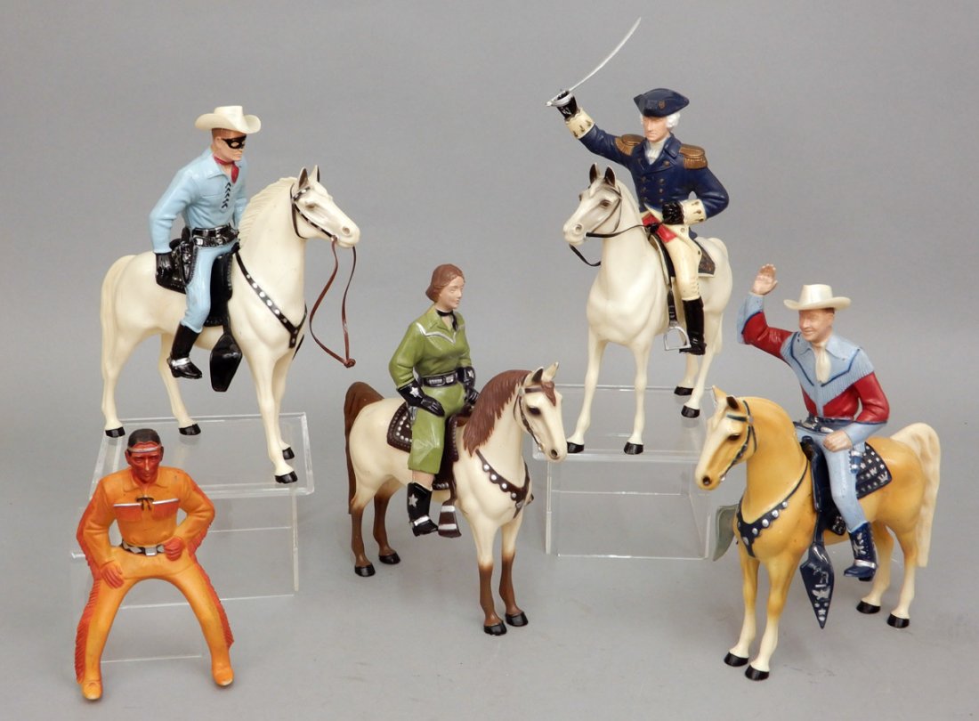 Collection of Hartland figurines and horses (1 of 6)