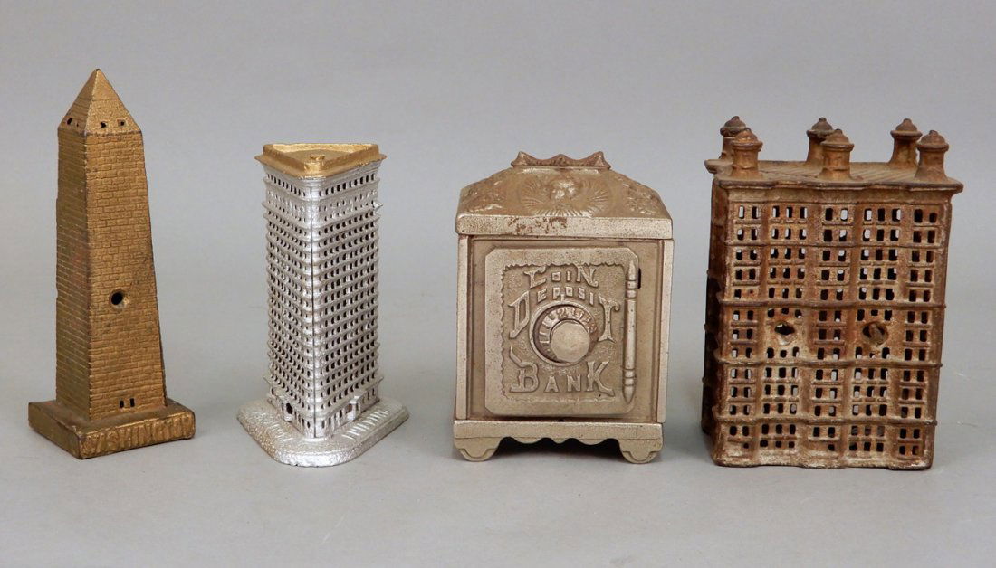 Four cast iron still banks (1 of 8)