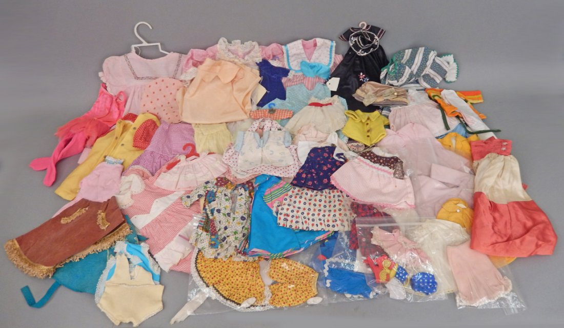 Large grouping of doll clothes, various sizes (1 of 3)