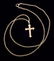 Gold cross pendant and chain