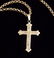 Gold cross pendant and chain - 2