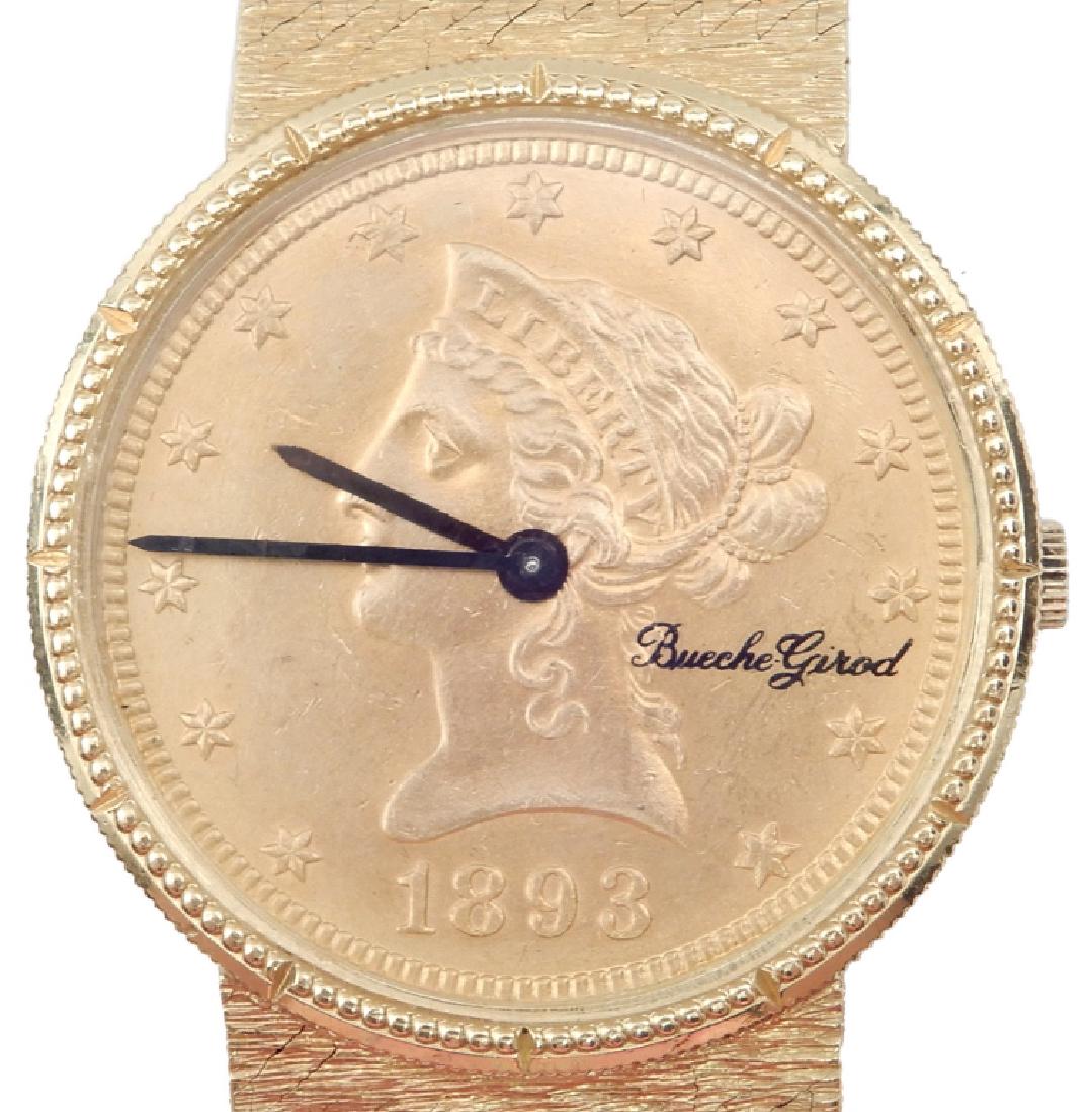 Bueche Girod 18k gold men's wristwatch - 2